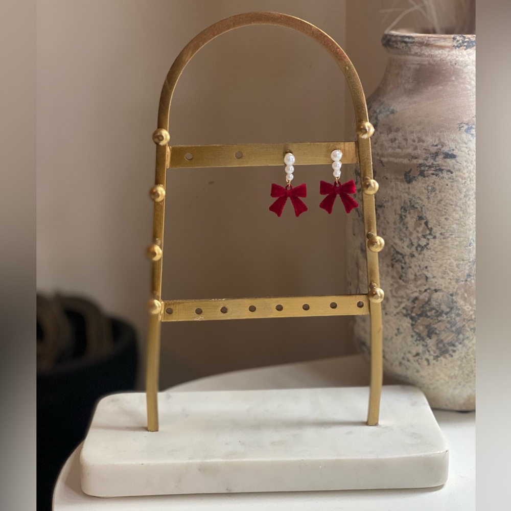 Antique brass Jewelry/necklace stand